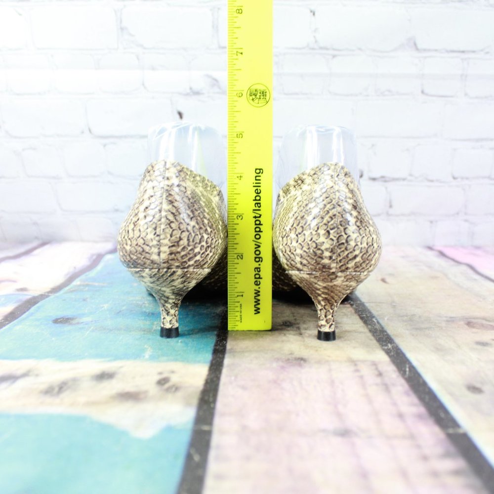 Stuart Weitzman Snakeskin Pump Shoes Size 8 M - Picture 6 of 9